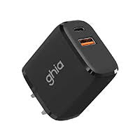 Cargador de pared Ghia GAC-243, carga rápida, USB-C, USB 3.0, 30W