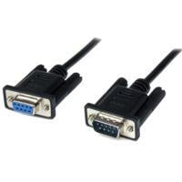 StarTech.com Cable Serial DB9 1M Hembra a Macho, Conector Nulo, Negro