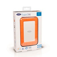 Disco Duro Portátil LaCie Rugged Mini de 4 TB, USB 3.0, Resistente a Golpes, Velocidad de Transferencia de Datos de 130 MB/s.