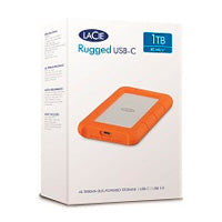 Disco Duro Portátil LaCie Rugged de 1 TB, USB C, Resistente a Golpes, Velocidad de Transferencia de 130MB/s