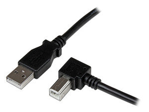 Cable USB tipo B (M) a USB tipo A (M) en ángulo derecho, 3m, transferencia de datos 480Mbps
