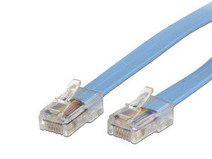 Cable Rollover de Consola, Ethernet RJ45 M-M, 1.8m, Blindaje Trenzado, 10Gbps, PVC