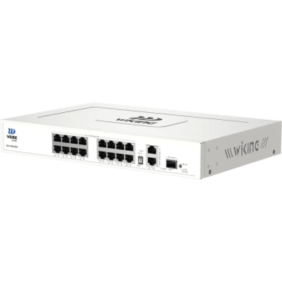 WK-PS219GF - Switch PoE No Administrable / 16 Puertos 10/100 Mbps / 2 Puertos Uplink Gigabit / 1 Ranura SFP 1000 Mbps / Presupuesto PoE 180 W / Hi-PoE 60 W