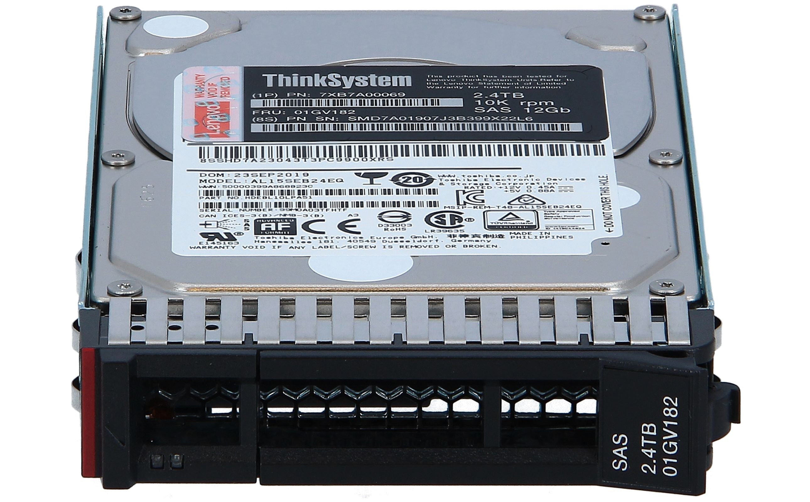 Hard Disk Lenovo 2.4 TB 10K 12G SAS 512Ne G3HS – 2.5'' – Nuovo (01GV182)