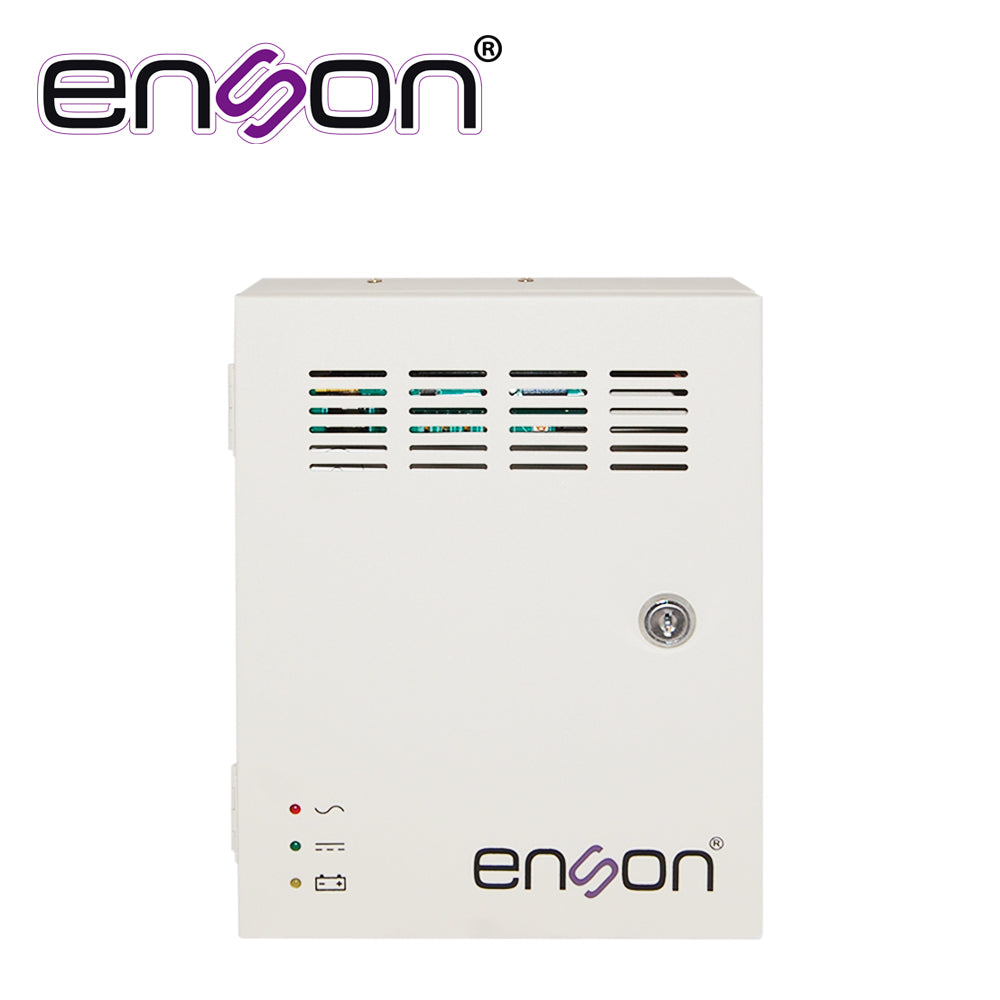 Enson Fuente de Poder PSB-1204BACKUP 12VDC 3A, 4 Canales 0.75A, Soporte Batería