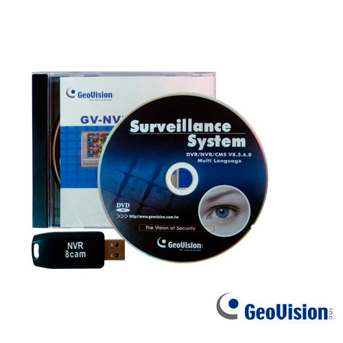 Geovision GV-NVR 4 ONVIF, 4 Canales, Dongle USB, Compatible con ONVIF