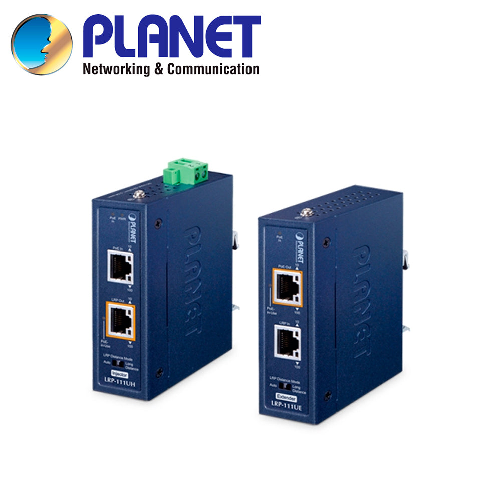 Planet Kit Extensor Industrial PoE++ LRP-111U-KIT, 60W, 800m, -40 a 75°C
