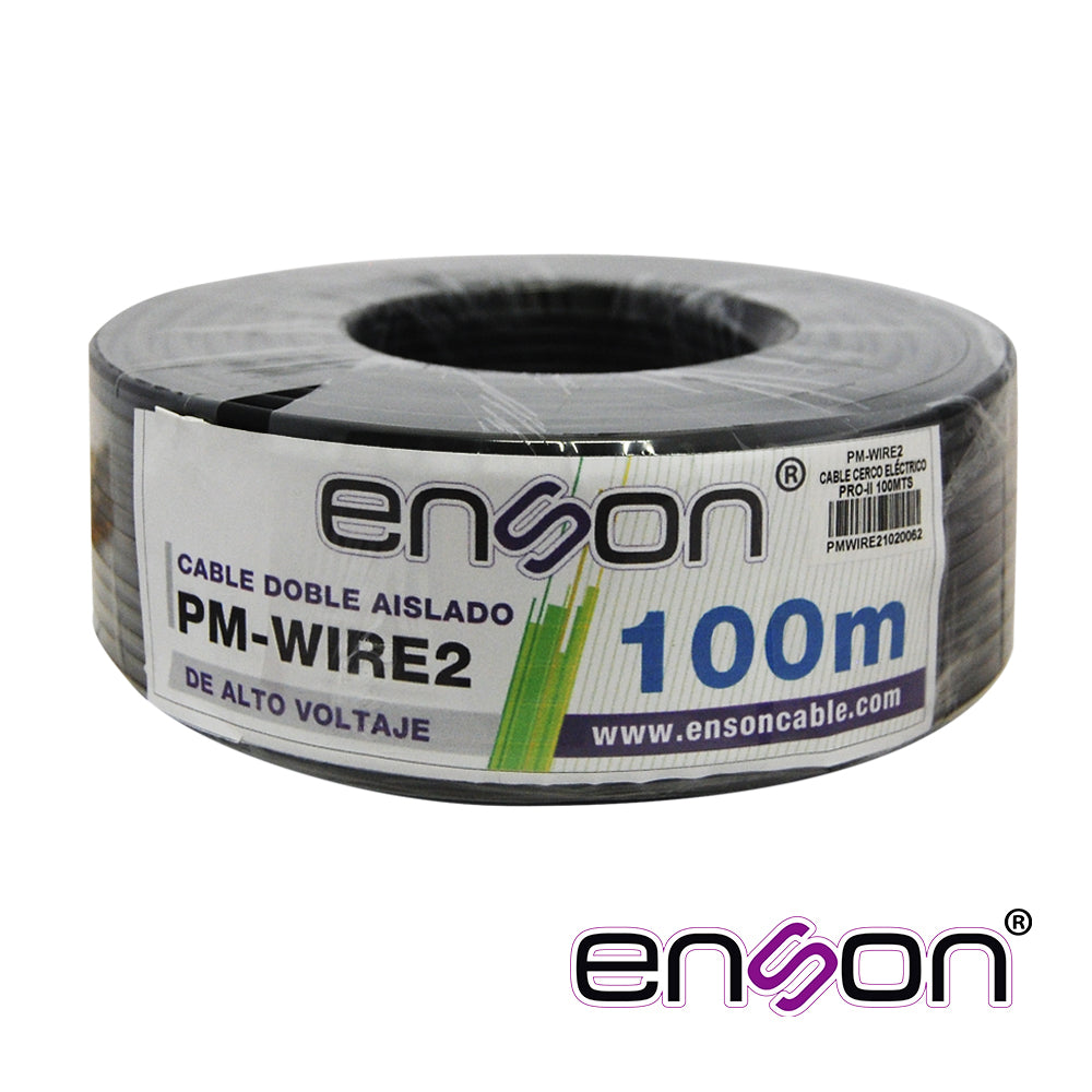 Enson Cable Doble Aislado PM-WIRE2, 100 Metros, Doble Aislante, Compatible con Energizadores