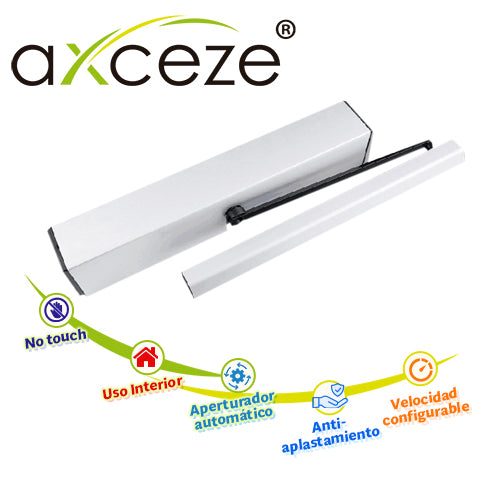 AXCEZE Brazo Automático Abrepuerta AX-PULLBAR, Ideal Para Puertas de Metal o Madera