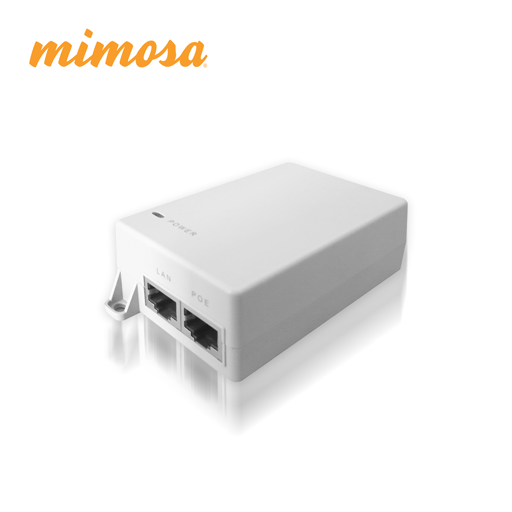 Mimosa Inyector PoE 24V 12W, 10/100/1000 Mbps, Soporta C5C-EF, C5X-IP67