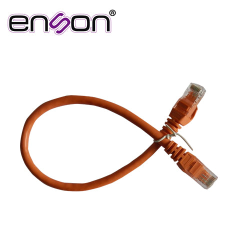 Enson Patchcord UTP P6003O Cat6 30cm, 100% Cobre, Conector RJ45