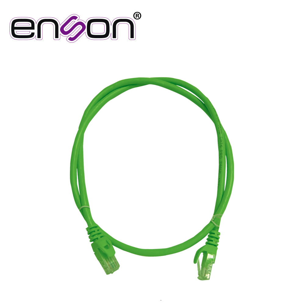 Enson Patchcord UTP P6009E CAT6 90cm, 100% Cobre, Verde