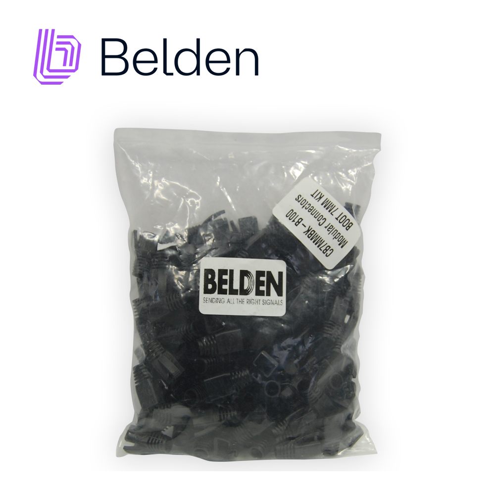 Belden Bota de 7 mm CB7MMBK-B100, 100 Piezas, Conector RJ-45