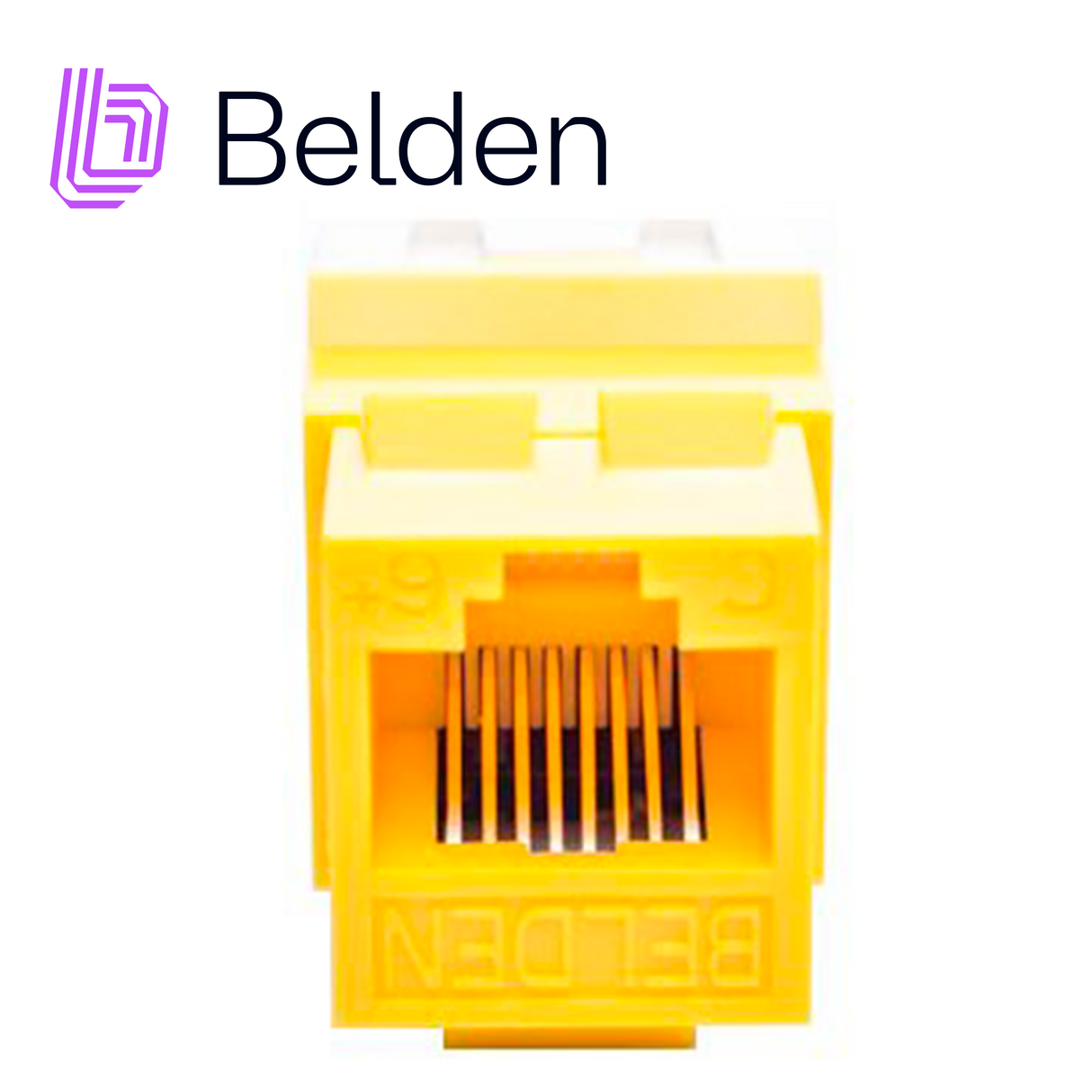 Belden Conector Modular Jack CAT6+ RJ45 AX104191, Interior, Amarillo