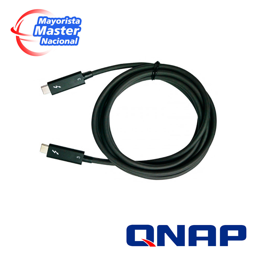 QNAP Cable Thunderbolt 3 Type-C 40Gbps, 2 Metros, Activo