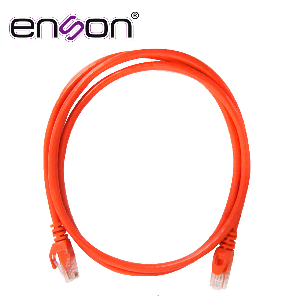 Enson Patchcord UTP P6012O Cat6 120cm, 100% Cobre, Ideal para Racks
