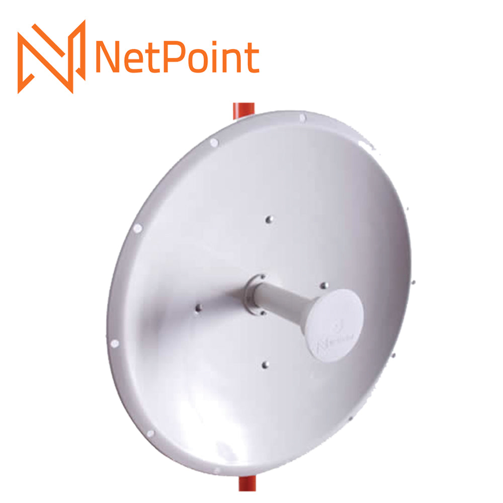 NetPoint Antena Parabólica Direccional NP-3, 4.9-6.2 GHz, 37 dB, 120 cm