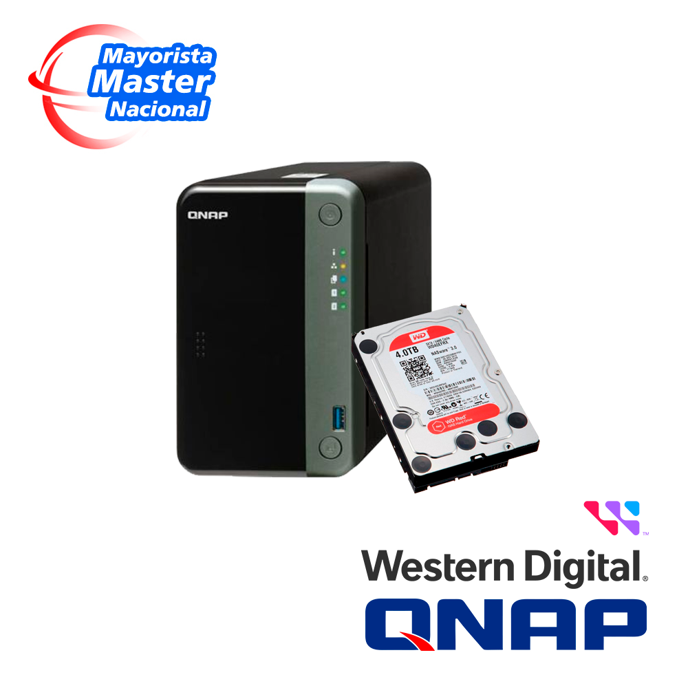 QNAP KIT Almacenamiento De Datos 4 NAS TS-253D-4G-US, 4GB RAM, 2x HDMI, 2x USB 3.0