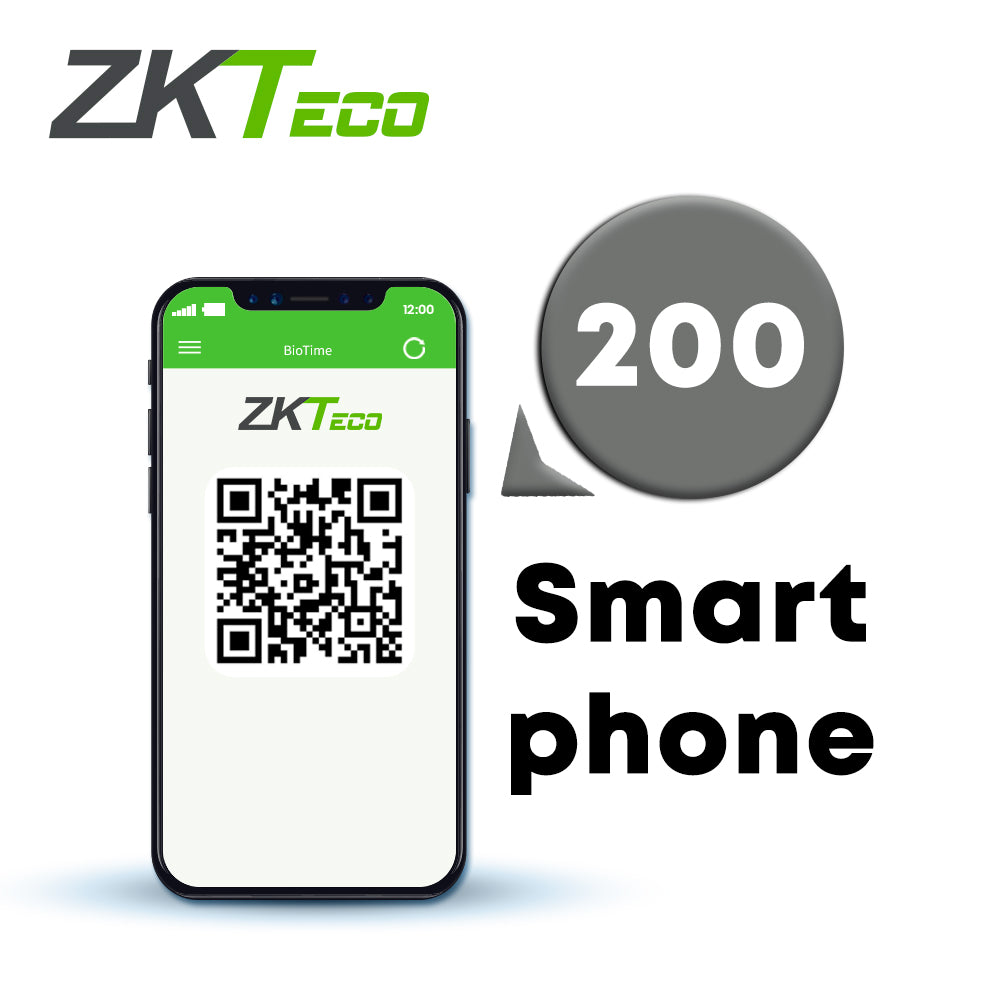 ZKTECO Licencia Bio CVSecurity ZKCV-APP-Emp-P200, 200 Cuentas, Móvil Android/iPhone