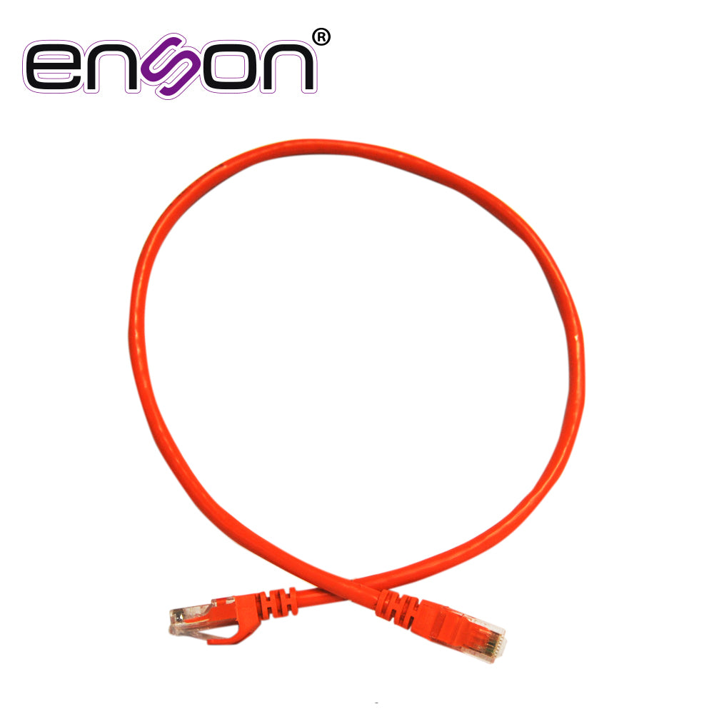 Enson Patchcord UTP P6006O CAT6 60cm, 100% Cobre, Conectividad Racks