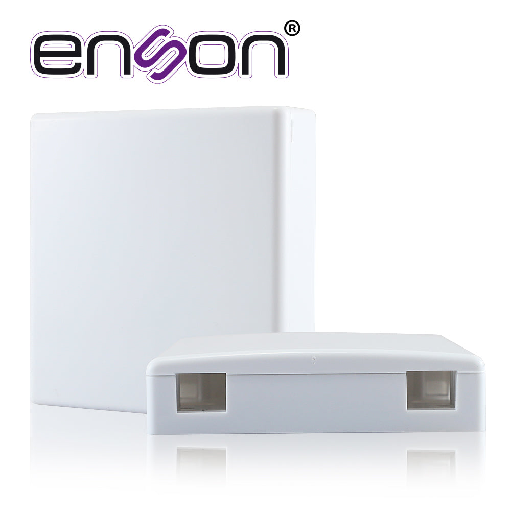 Enson Caja Terminal de Fibra Óptica Roleta ENS-FOTB, Uso Interior, 2 Acopladores SC/LC