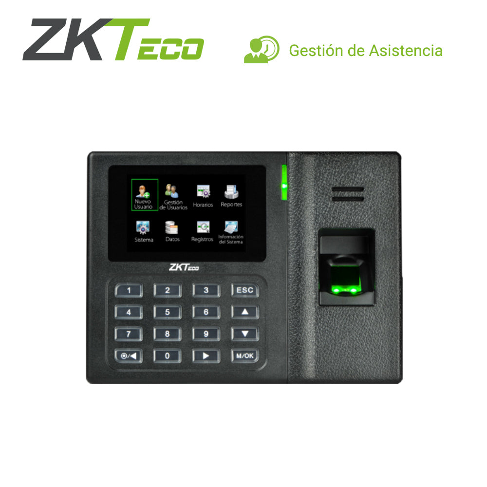 ZKTECO Control De Asistencia LX14, 500 Huellas, 500 Contraseñas, USB Host