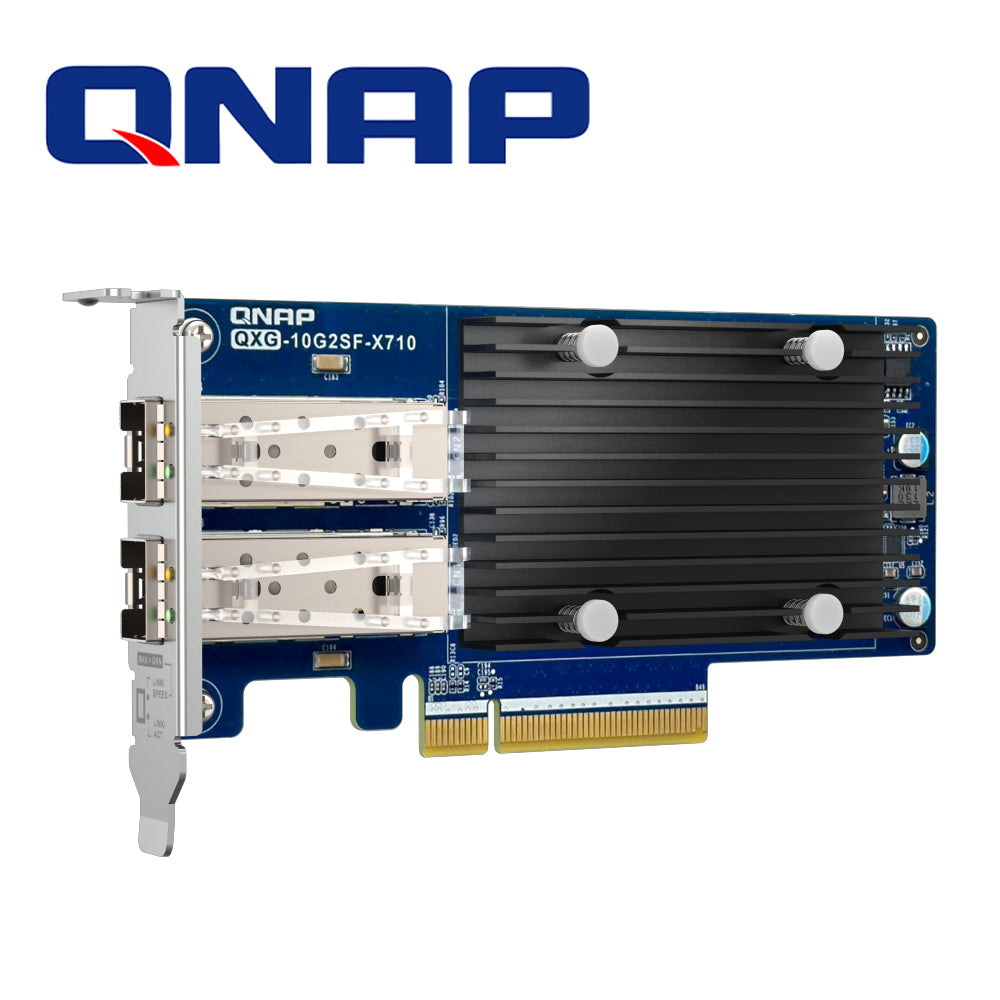QNAP Tarjeta de Red QXG-10G2SF-X710, 10GbE, 2 Puertos SFP+, PCIe 3.0