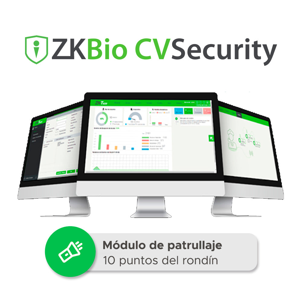 ZKTECO Licencia Bio CVSecurity ZKCV-PAT-P10, 10 Puntos de Patrullaje, Compatible con Panel InBio Pro