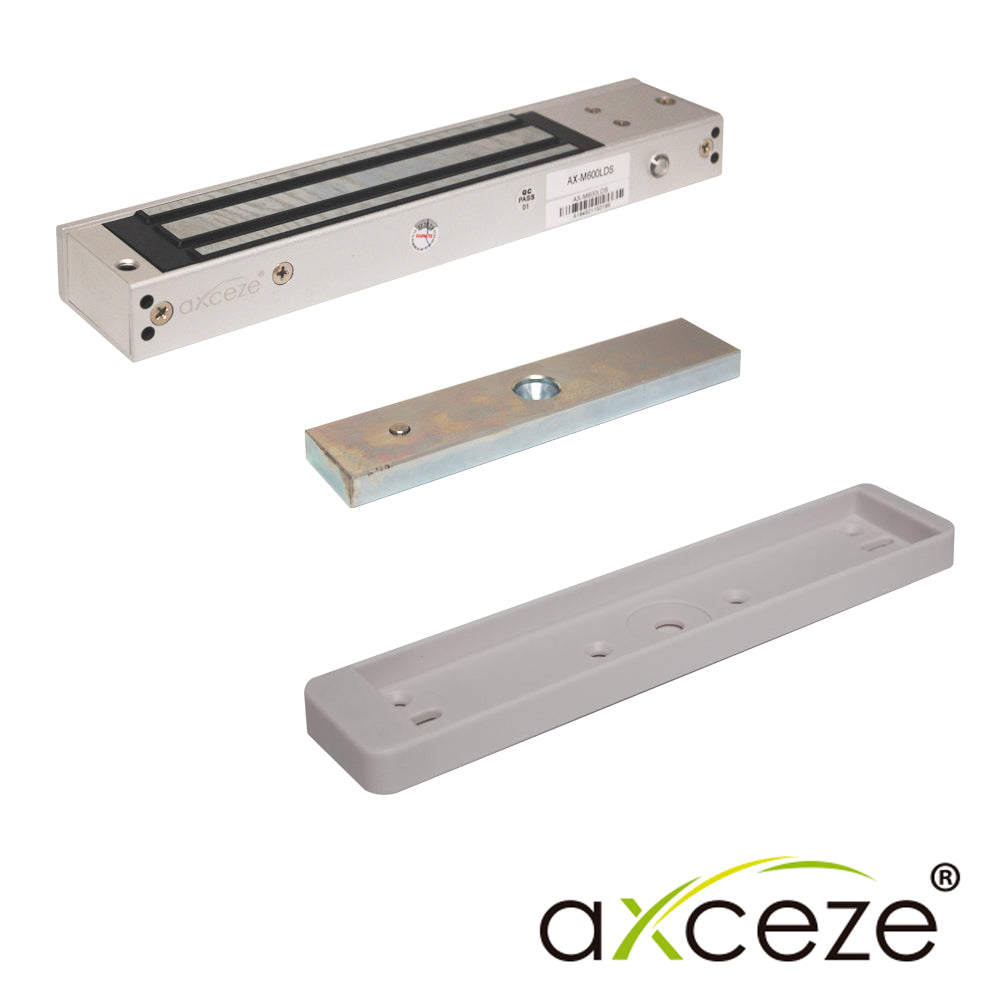 Axceze Chapa Magnética AX-M620LDS, Fuerza de 600 Libras, Sensor de Puerta