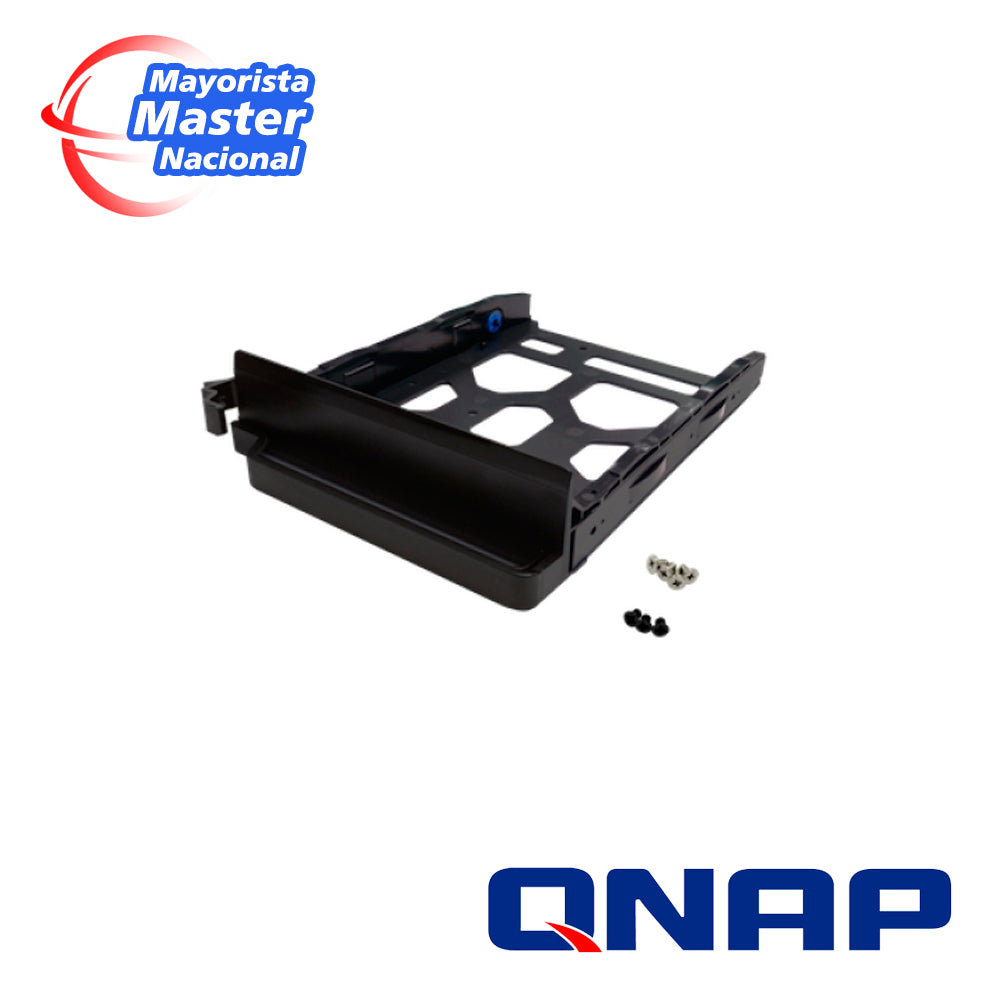 QNAP Tray TRAY-35-NK-BLK04, Soporte para HDD de 3.5" y 2.5", Plástico, 6 Tornillos