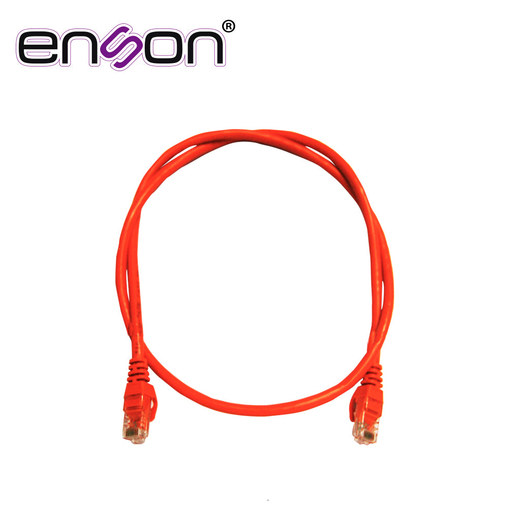 Enson Patchcord UTP P6009O CAT6 90cm, 100% Cobre, Conectividad Rápida