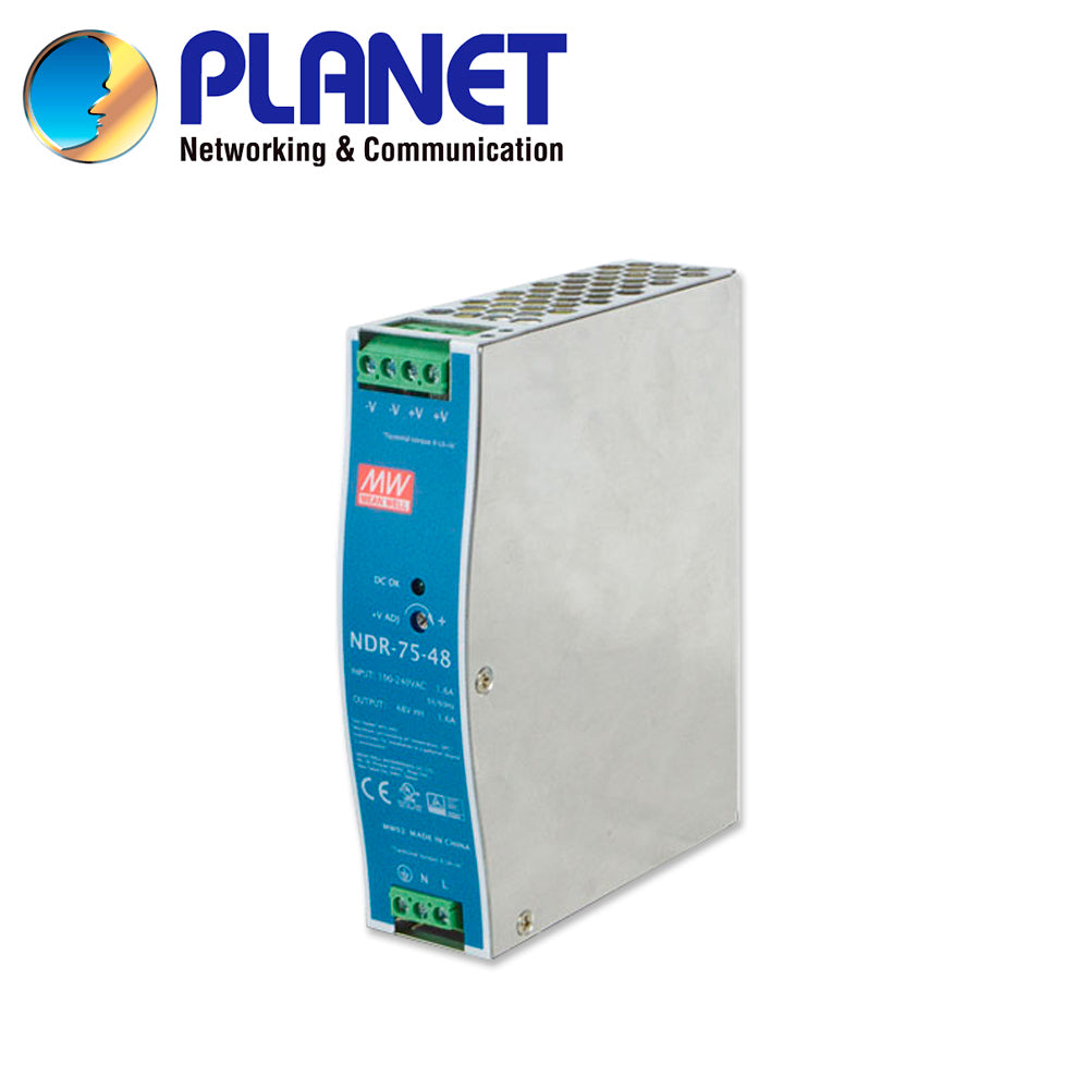 Planet Fuente De Poder Industrial PWR-75-48, 48VDC 75W 1.6A, DIN-Rail