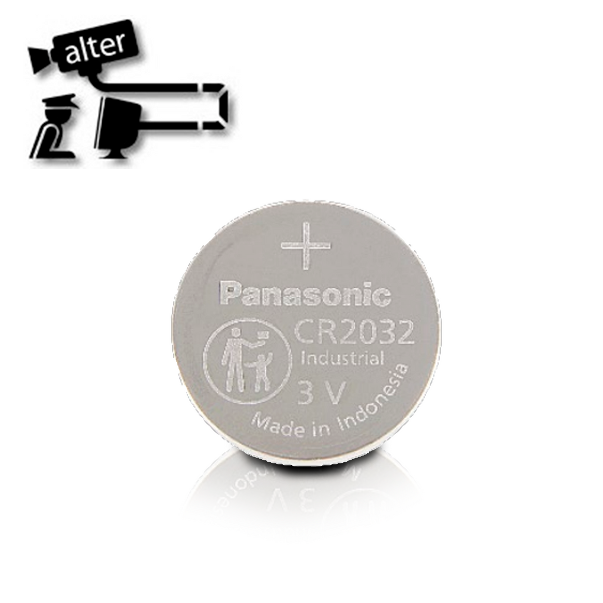 ALTER Batería Litio CR2032 3V 225mAh, -30 a 85 °C, Tipo Moneda