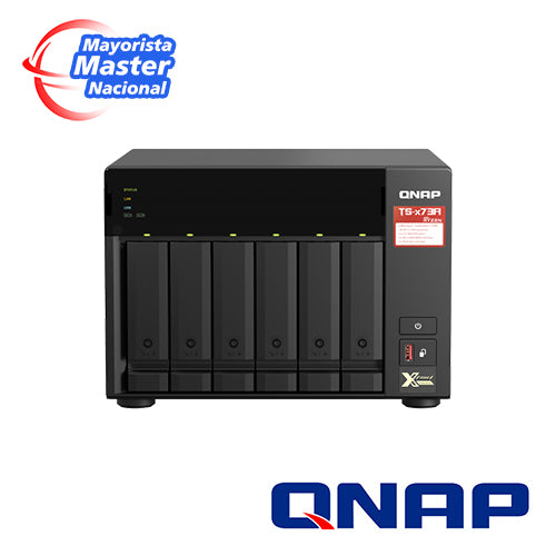 QNAP NAS TS-673A-8G-US, Procesador AMD Ryzen V1500B, 8GB RAM, 6 Bahías SATA, 2 Puertos RJ45 2.5GbE