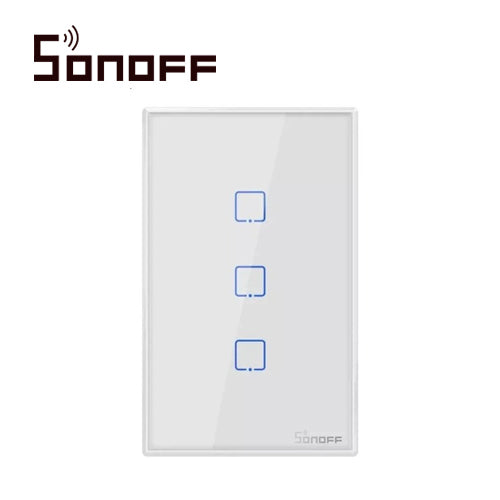 Sonoff Apagador de Pared Touch T2US3C-R2, 3 Canales, WiFi 2.4GHz, 2A