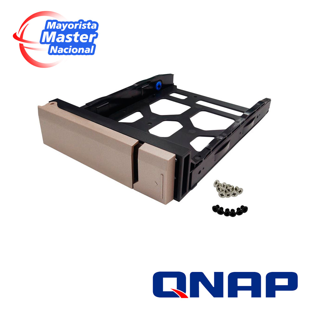 QNAP Tray TRAY-35-NK-GLD01, Soporta 3.5" y 2.5" HDD, Incluye 6 Tornillos, Sin Llave