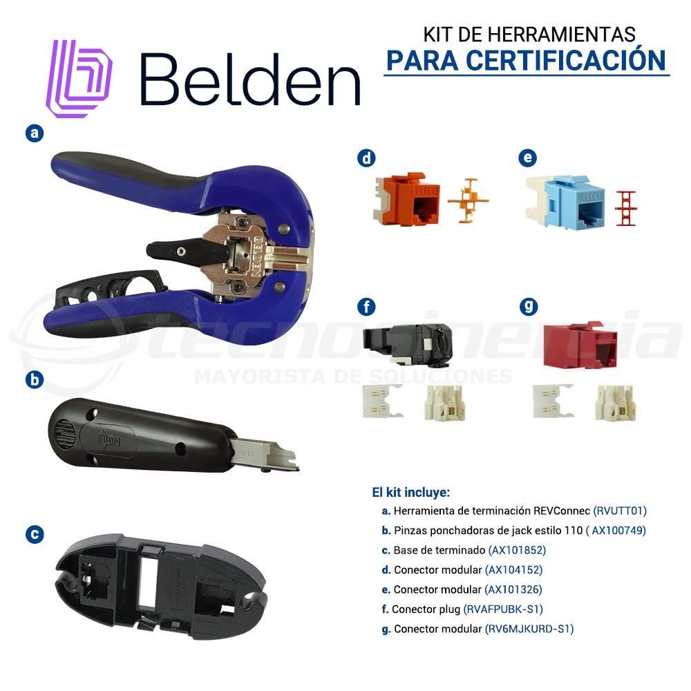 Belden Kit De Herramientas Para Certificación BEL-TOOLSKIT, Incluye Módulo De Instalación