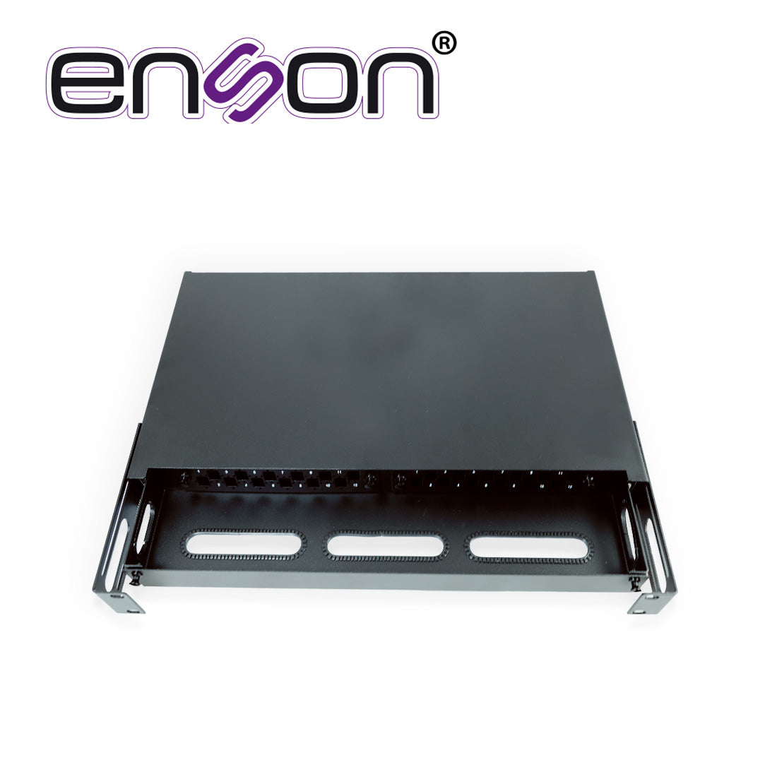 Enson Caja Distribuidor Fibra Óptica ENS-MDF8003, Compatible Con 2 Módulos, Tipo Empresarial