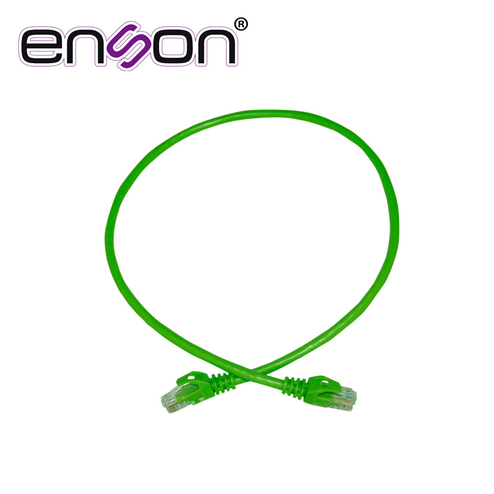 Enson Patchcord UTP P6006E CAT6 60cm, 100% Cobre, Verde