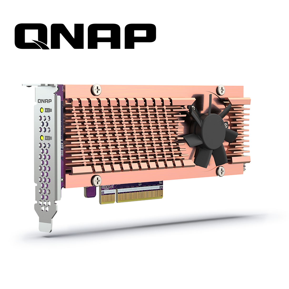 QNAP Tarjeta de Expansión QM2-2P-384A, 2 SSD M.2 PCIe Gen3 x4, PCIe Gen3 x8