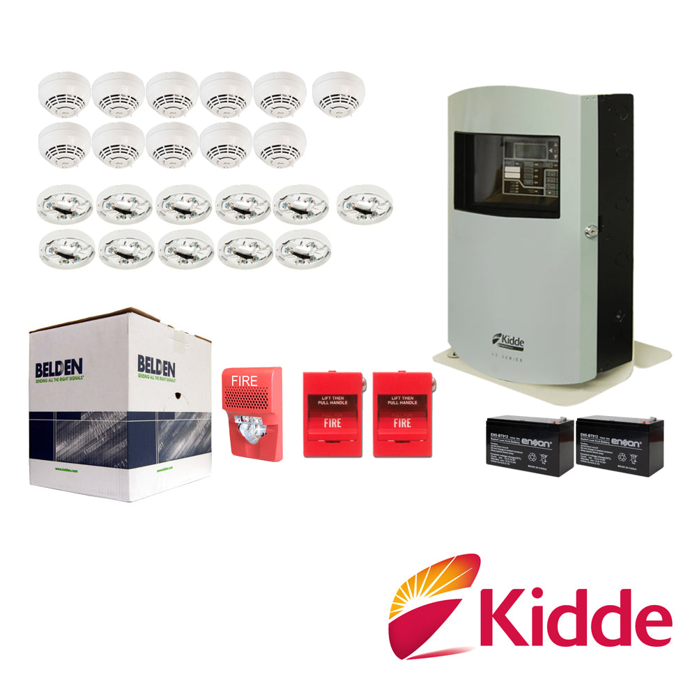 KIDDE Kit De Incendio 1.0, 1x VS1-G-SP, 11x KI-OSD, 11x KI-SB, 2x ENS-BT912