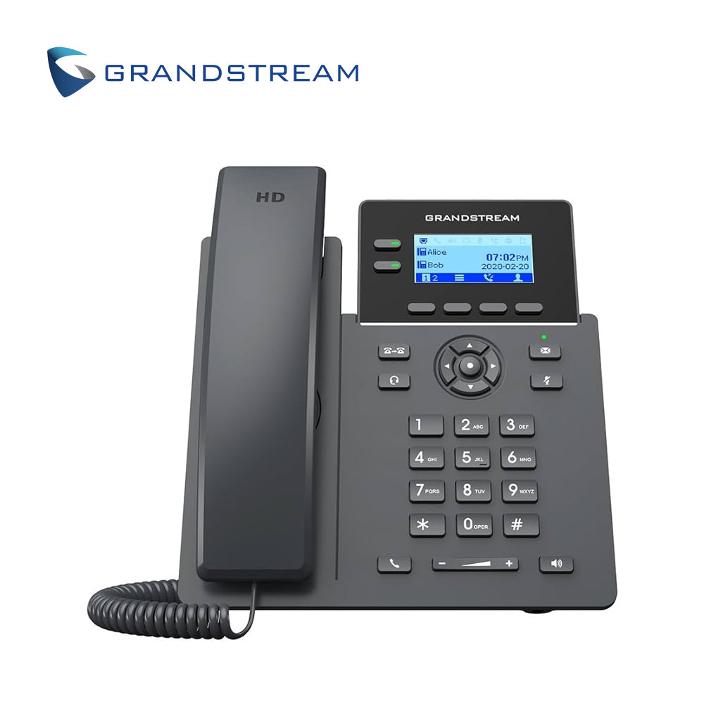 Grandstream Teléfono IP GRP2602G, 2 Líneas SIP, Pantalla LCD, PoE AF
