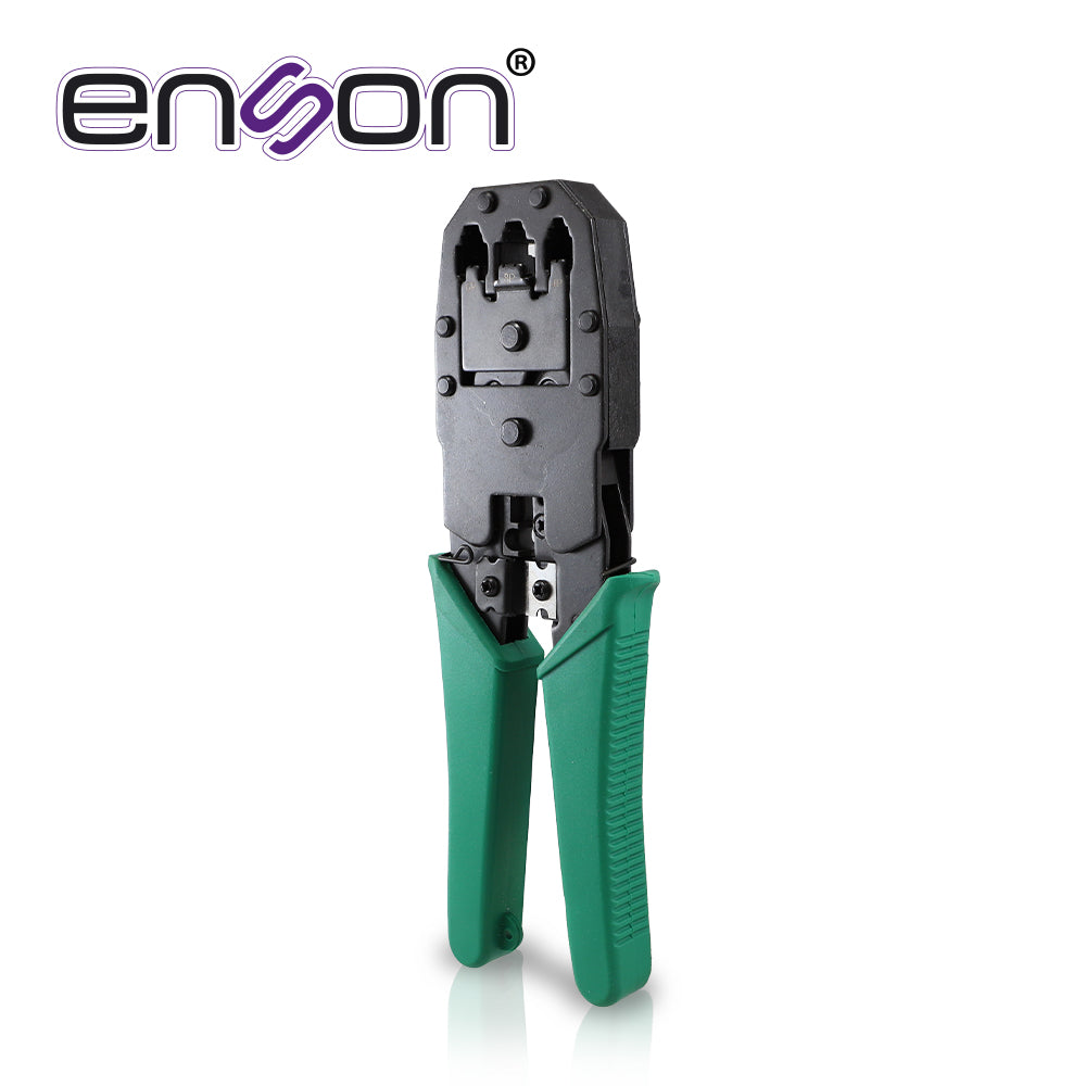 Enson Pinza Ponchadora ENS-NT01, RJ9/RJ11/RJ45, Cuchilla de Corte, Pelado de Cable