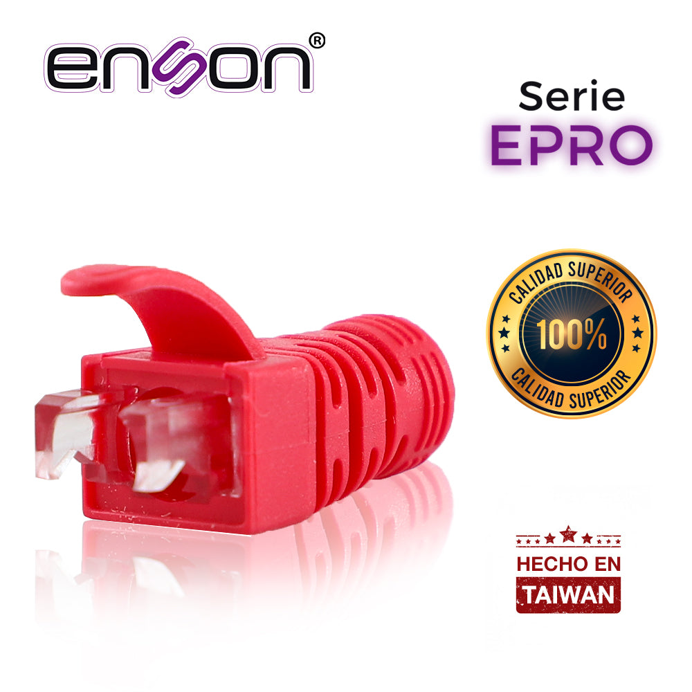Enson Bota Para Cable UTP EPRO-BOOT-RD, Compatible Con CAT5E/6/6A, Rojo
