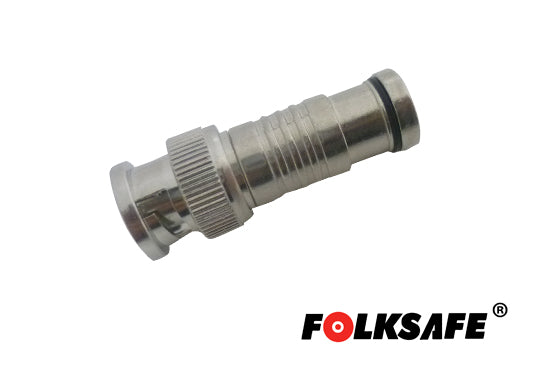 FOLKSAFE Conector RG59 Compresión BNC Macho, 14.5 x 42 mm, Cable Coaxial RG59
