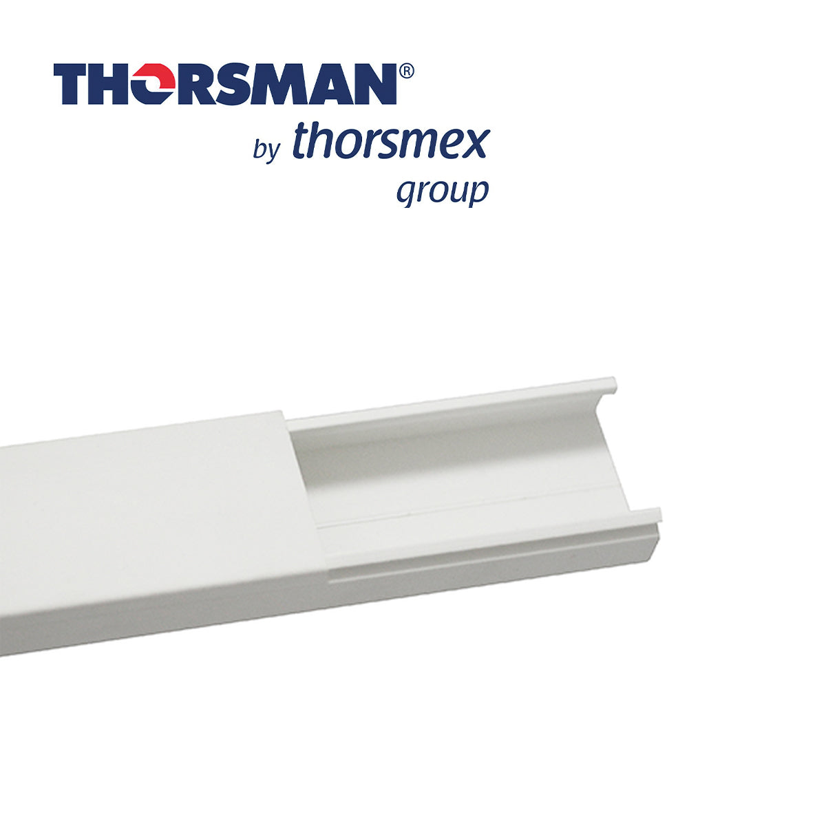 Thorsman Canaleta 5301-01260, PVC, 25 Piezas, 2.5m Cada Tramo