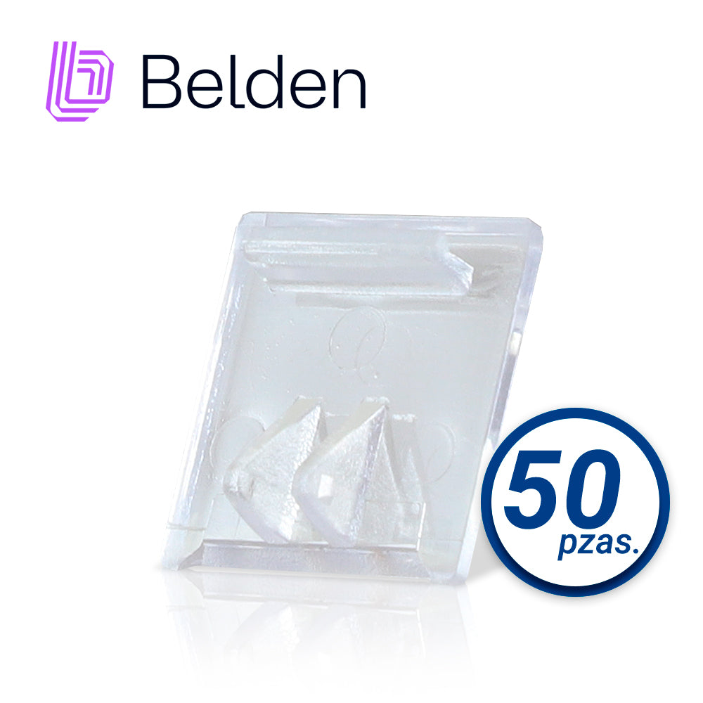 Belden Cubierta Antipolvo Jack Modular AX101790, 50 Pzas, Transparente