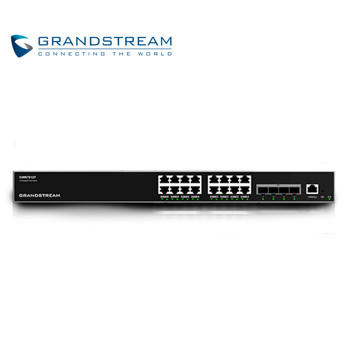 Grandstream Switch Administrable PoE+ GWN7812P, 16 Puertos 10/100/1000 Mbps, 4 Puertos SFP+ 10 Gigabit, Administración GWN Cloud
