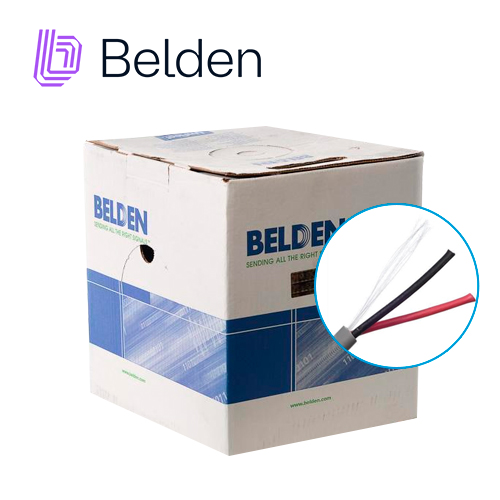 Belden Cable De Seguridad Y Sonido 5300UE 008U1000, 2 Conductores, 18 AWG, 1,000 Pies