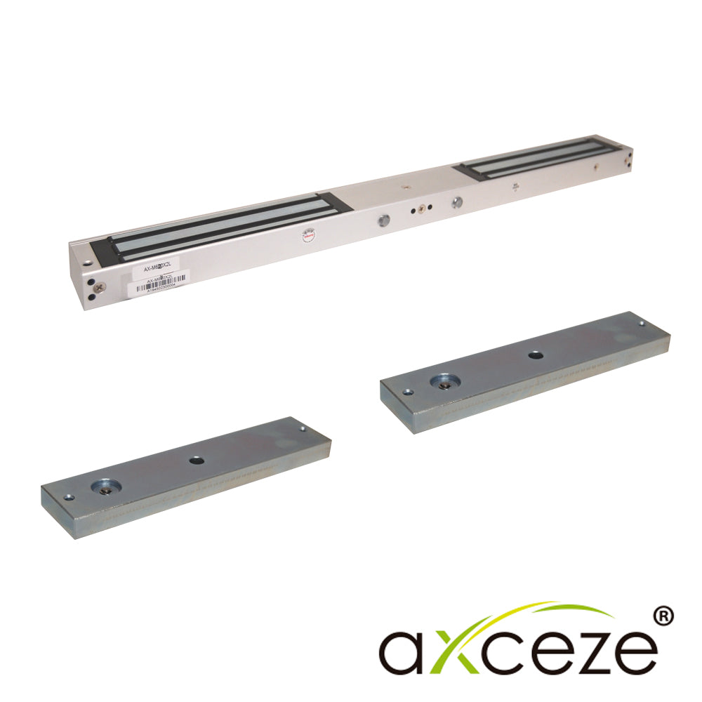 AXCEZE Chapa Magnética AX-M620X2L, Fuerza 600 Libras, Doble Imán, Compatible con M620